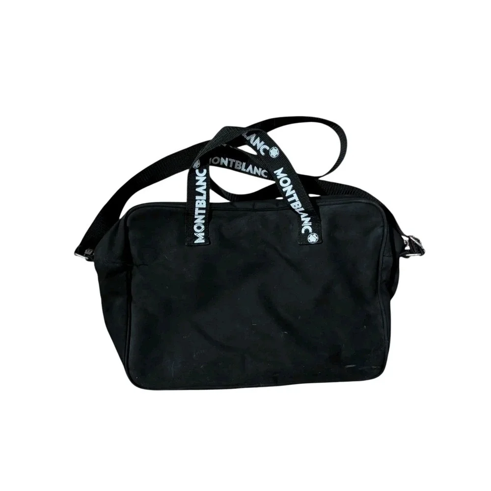 MONTBLANC Parfum Black NylonGym Travel Luggage Duffle Shoulder Bag